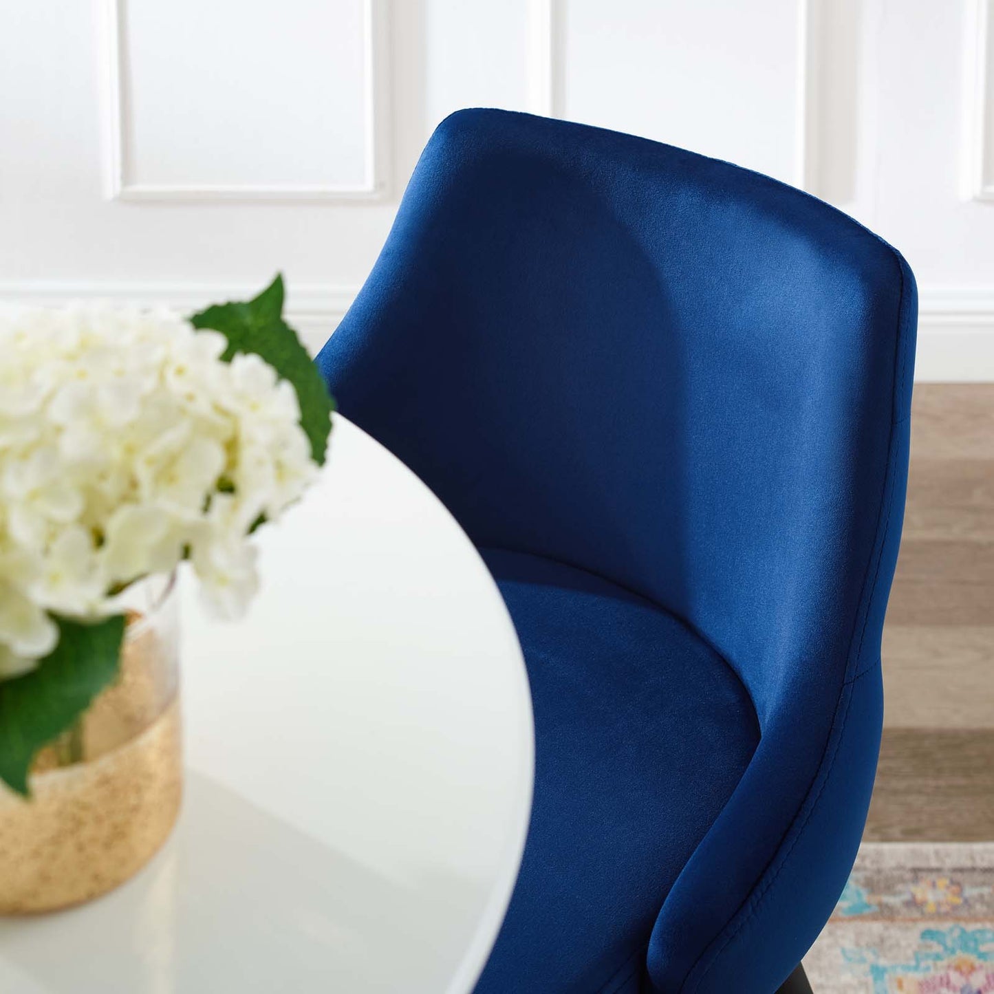 Adorn Performance Velvet Counter Stool, Velvet, Blue Navy, 18759