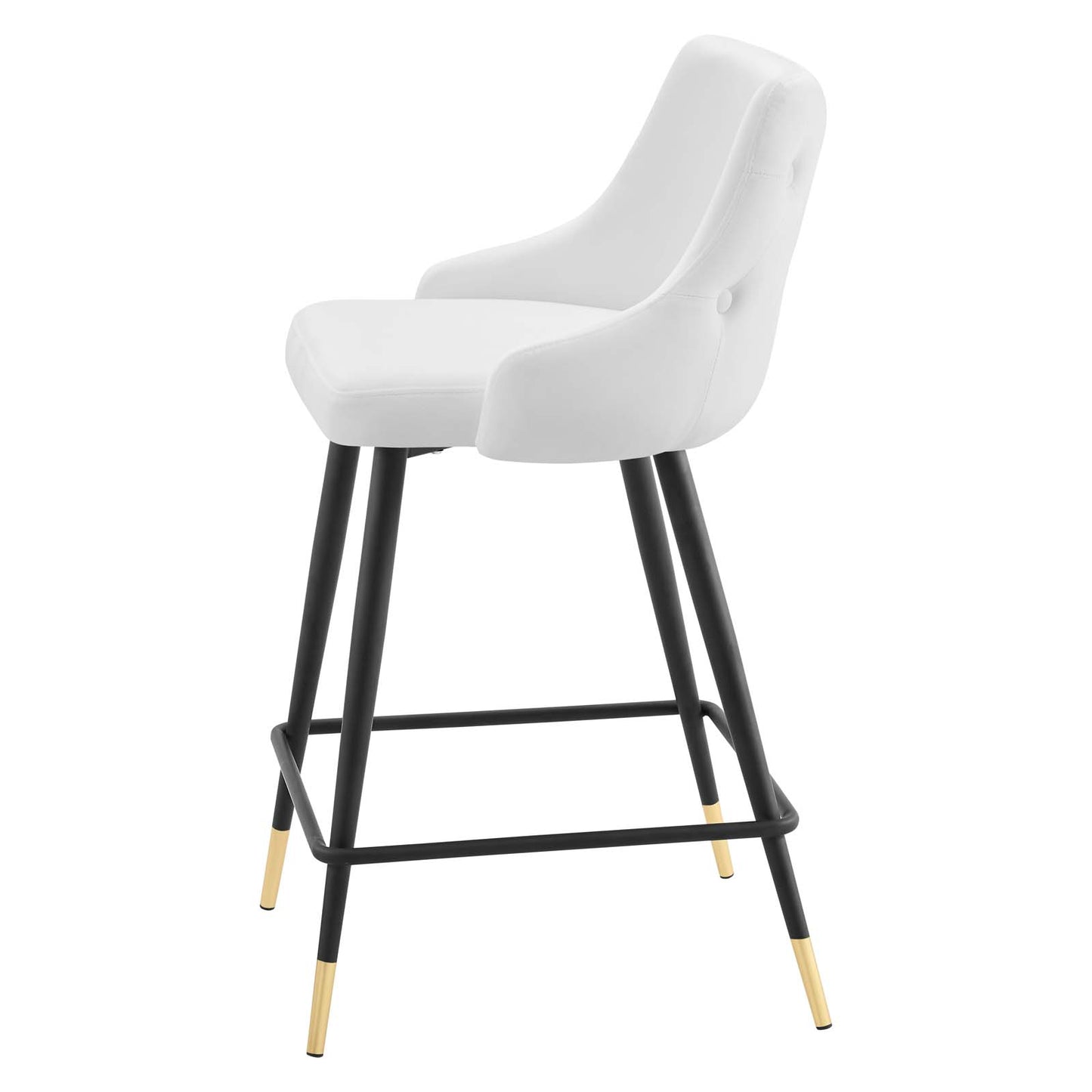 Adorn Performance Velvet Counter Stool, Velvet, White, 18761