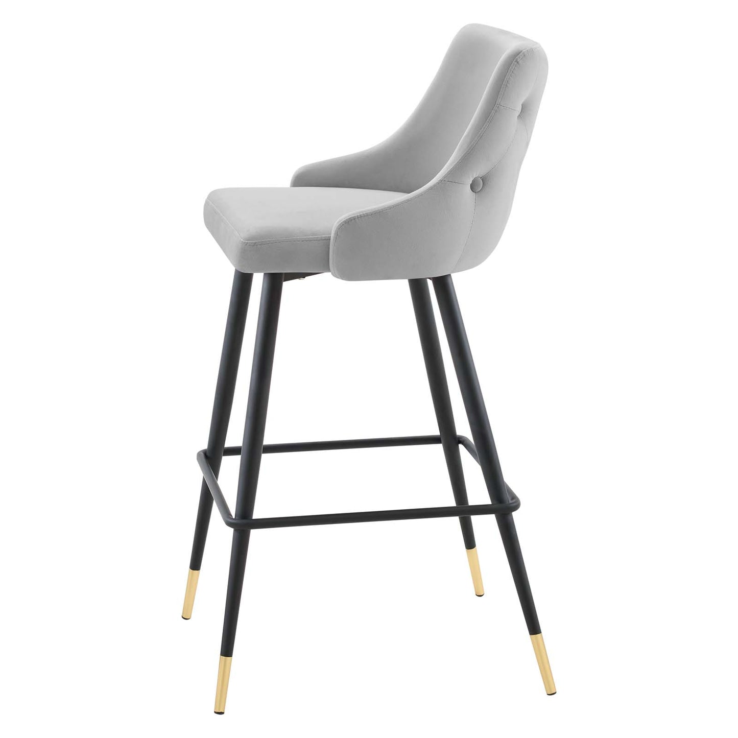 Adorn Performance Velvet Bar Stool, Velvet, Light Grey Gray, 18763