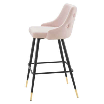 Adorn Performance Velvet Bar Stool, Velvet, Pink, 18765