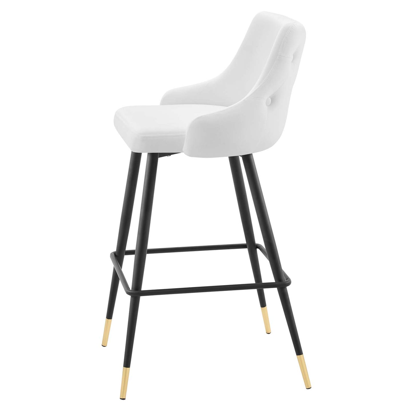 Adorn Performance Velvet Bar Stool, Velvet, White, 18766