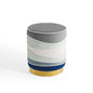 Ribbon Round Performance Velvet Ottoman, Velvet, Multi Colorful, 18781