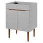 Harvest 24" Bathroom Vanity Cabinet (Sink Basin Not Included), Wood, Grey Gray Brown Brown Walnut, 18790