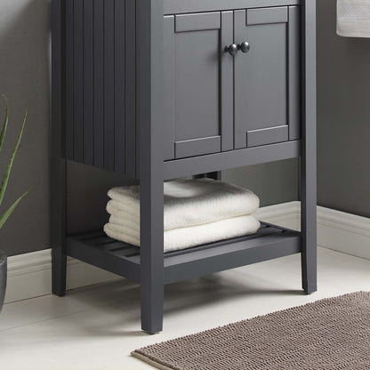 Prestige 23" Bathroom Vanity Cabinet (Sink Basin Not Included), Wood, Grey Gray, 18791