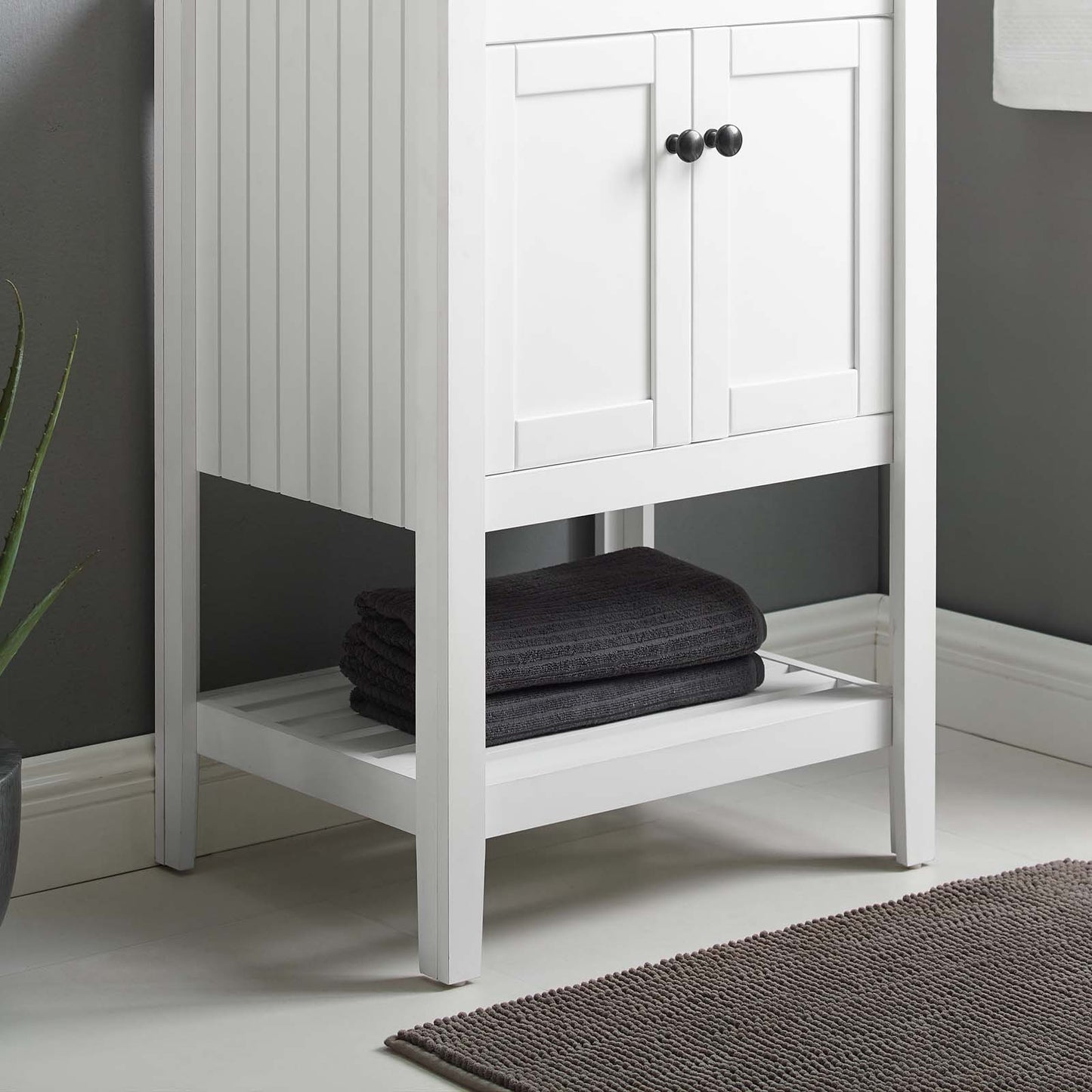 Prestige 23" Bathroom Vanity Cabinet (Sink Basin Not Included), Wood, White, 18792