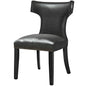 Curve Vinyl Dining Chair, Faux Leather, Black, 18799