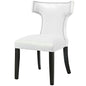 Curve Vinyl Dining Chair, Faux Leather, White, 18800