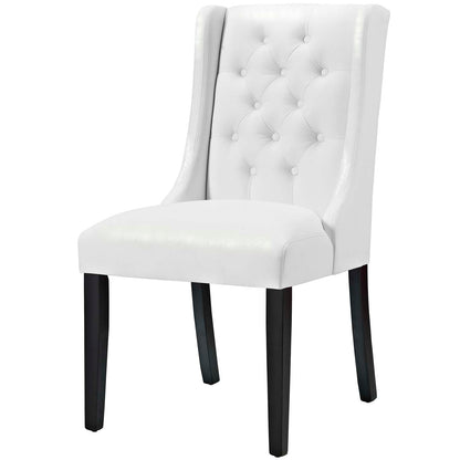 Baronet Vinyl Dining Chair, Faux Leather, White, 18802