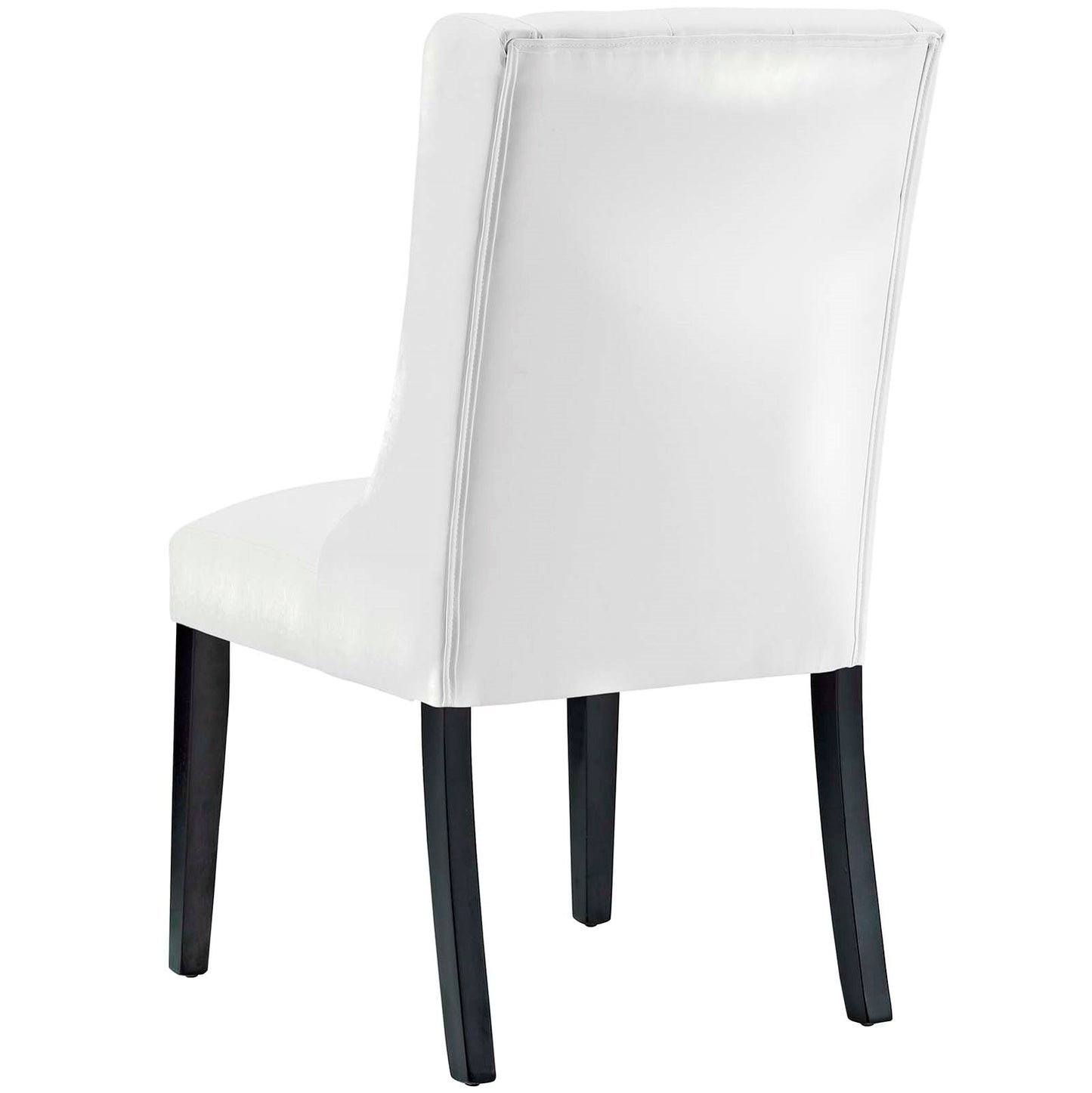 Baronet Vinyl Dining Chair, Faux Leather, White, 18802