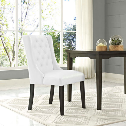 Baronet Vinyl Dining Chair, Faux Leather, White, 18802