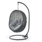 Hide Outdoor Patio Sunbrella® Swing Chair With Stand, Grey Gray, 18816