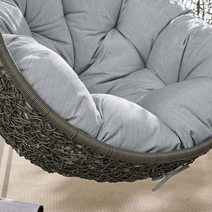 Hide Outdoor Patio Sunbrella® Swing Chair With Stand, Grey Gray, 18816