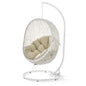 Hide Outdoor Patio Sunbrella® Swing Chair With Stand, White Beige, 18819