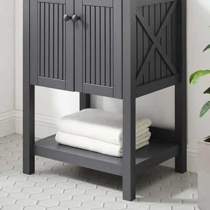 Steam 23" Bathroom Vanity Cabinet (Sink Basin Not Included), Wood, Grey Gray, 18823