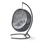 Encase Sunbrella® Swing Outdoor Patio Lounge Chair, Black Grey Gray, 18826