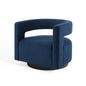 Spin Cutaway Performance Velvet Swivel Armchair, Velvet, Dark Blue, 18831