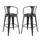 Promenade Bar Stool Set of 2, Metal, Steel, Black, 18844