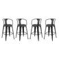 Promenade Bar Stool Set of 4, Metal, Steel, Black, 18846