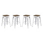 Promenade Counter Stool Set of 4, Wood, Metal Steel, White, 18871