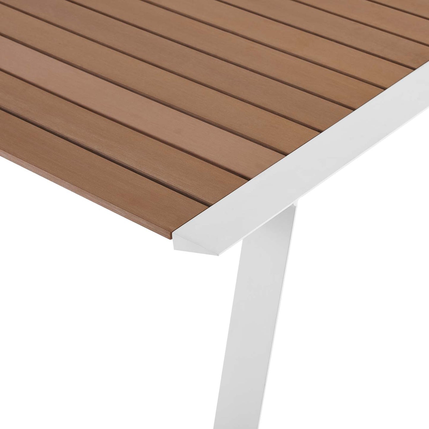 Baxley 7 Piece Outdoor Patio Aluminum Dining Set, Aluminum, Metal, Steel, White Grey Gray, 18884