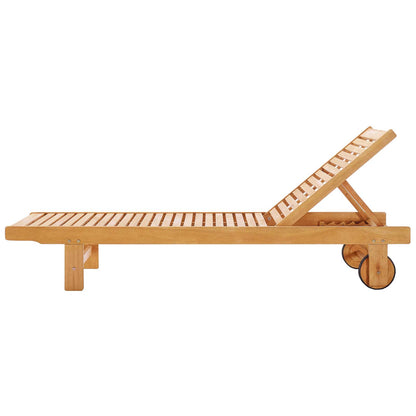 Hatteras Outdoor Patio Eucalyptus Wood Chaise Lounge Set of 2, Wood, Brown Natural, 18887
