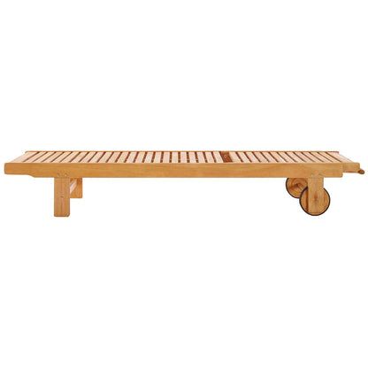 Hatteras Outdoor Patio Eucalyptus Wood Chaise Lounge Set of 2, Wood, Brown Natural, 18887