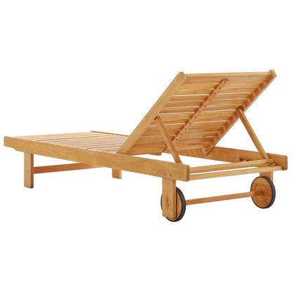 Hatteras Outdoor Patio Eucalyptus Wood Chaise Lounge Set of 2, Wood, Brown Natural, 18887