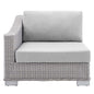 Conway Sunbrella® Outdoor Patio Wicker Rattan Left-Arm Chair, Rattan, Wicker, Grey Gray, 18905