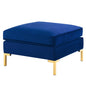 Ardent Performance Velvet Ottoman, Velvet, Blue Navy, 18935