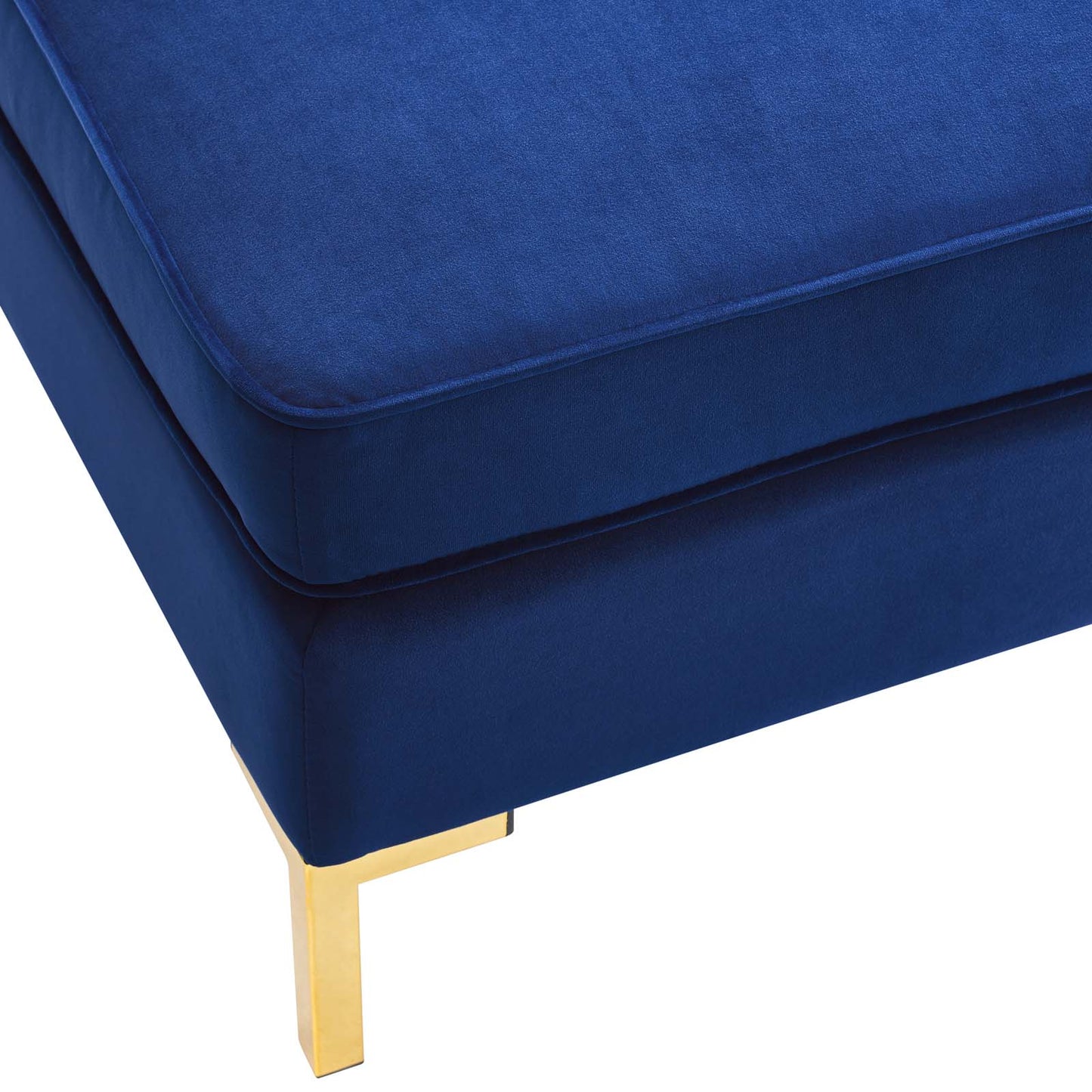 Ardent Performance Velvet Ottoman, Velvet, Blue Navy, 18935