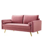 Revive Performance Velvet Sofa, Velvet, Pink, 18937