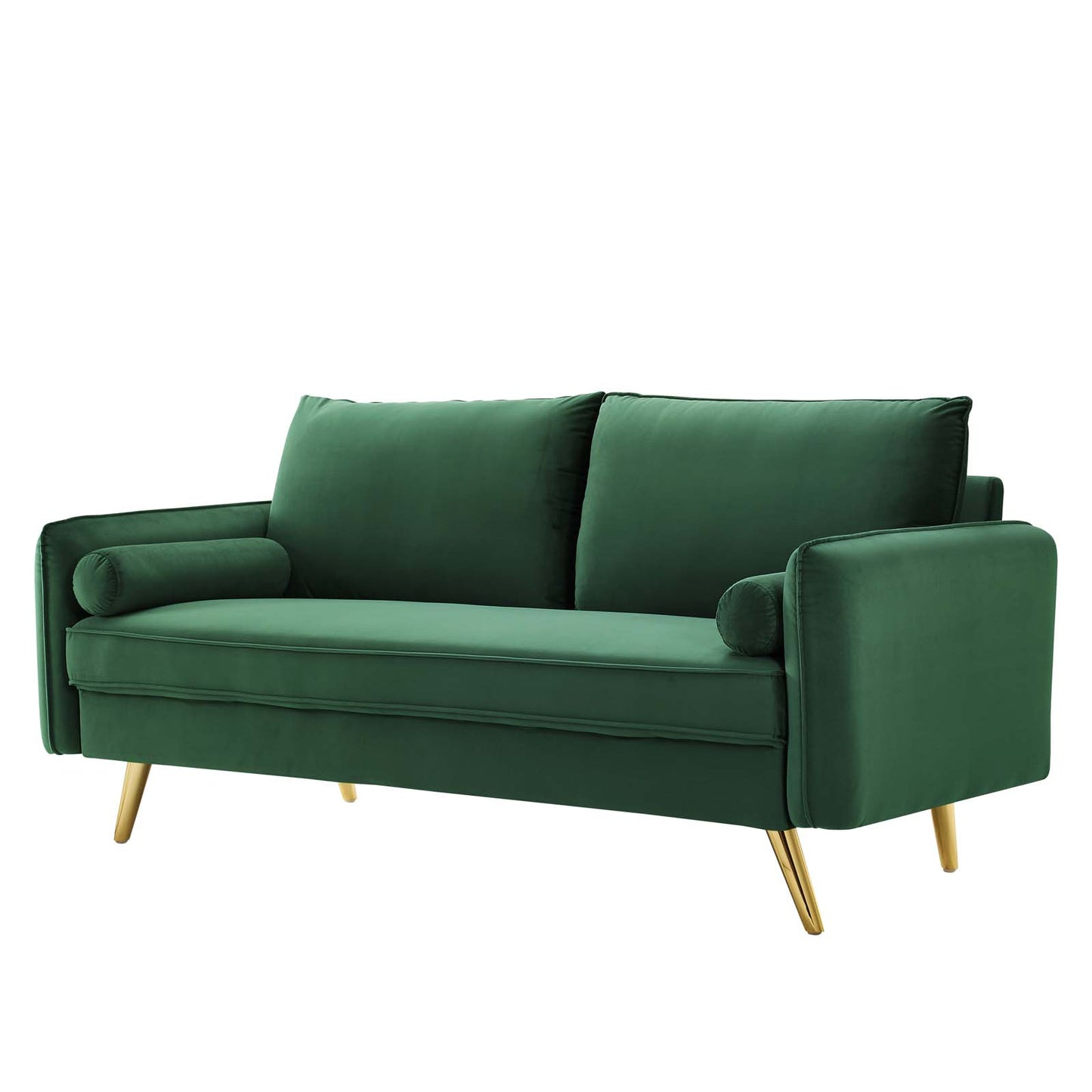 Revive Performance Velvet Sofa, Velvet, Green, 18938