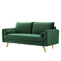 Revive Performance Velvet Sofa, Velvet, Green, 18938