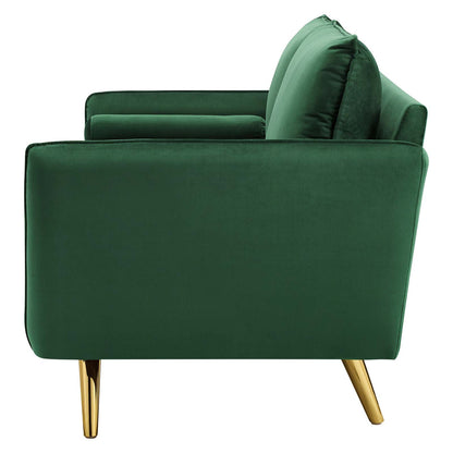 Revive Performance Velvet Sofa, Velvet, Green, 18938