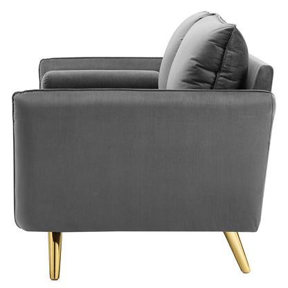 Revive Performance Velvet Sofa, Velvet, Grey Gray, 18939