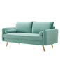 Revive Performance Velvet Sofa, Velvet, Blue, 18940