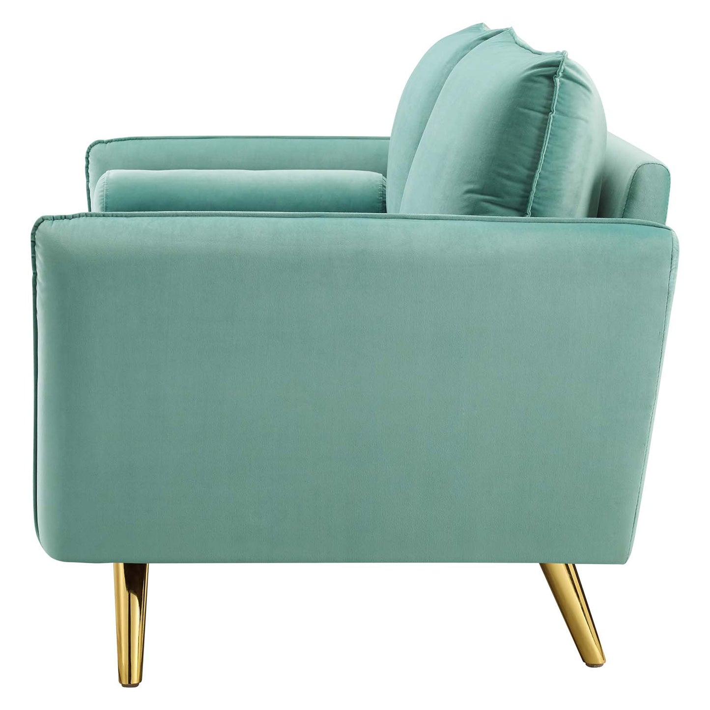 Revive Performance Velvet Sofa, Velvet, Blue, 18940