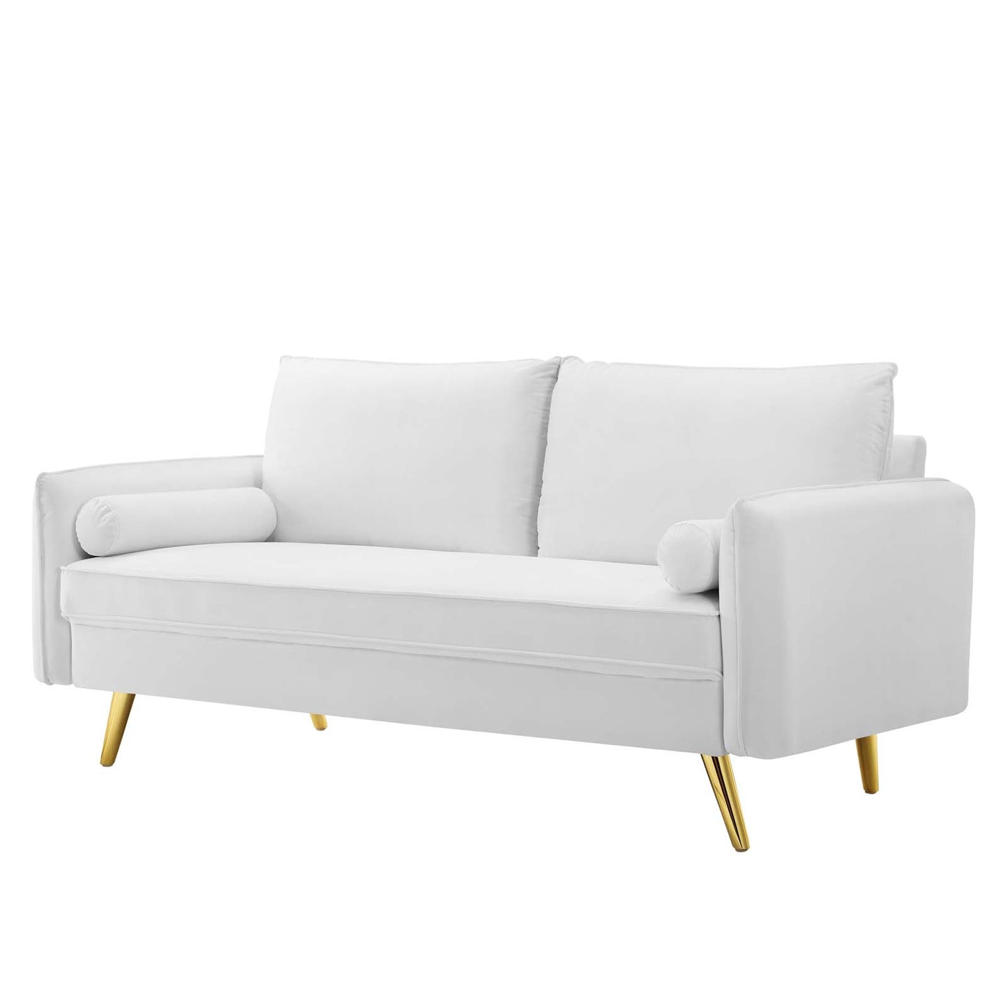 Revive Performance Velvet Sofa, Velvet, White, 18943