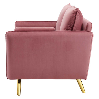 Revive Performance Velvet Loveseat, Velvet, Pink, 18944