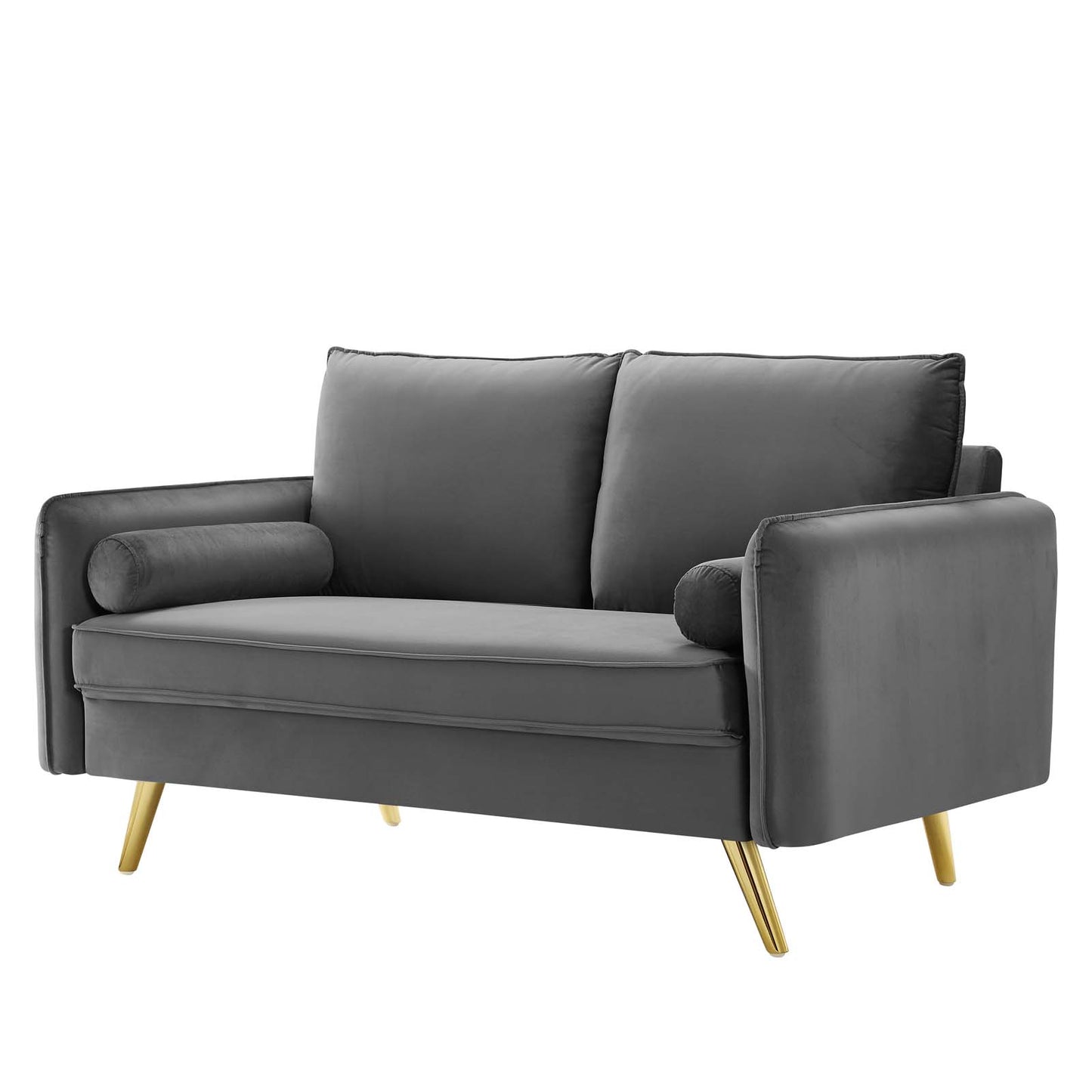 Revive Performance Velvet Loveseat, Velvet, Grey Gray, 18946