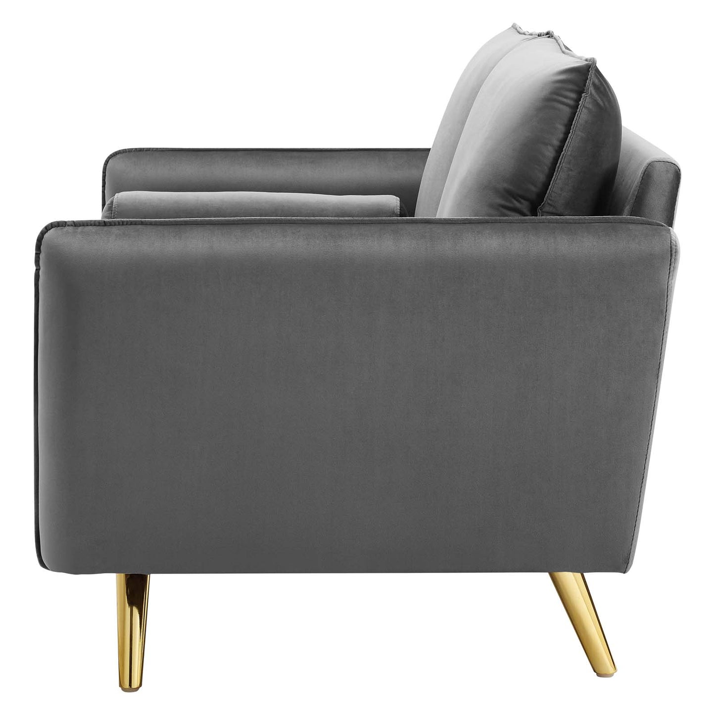 Revive Performance Velvet Loveseat, Velvet, Grey Gray, 18946