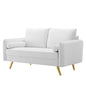 Revive Performance Velvet Loveseat, Velvet, White, 18950