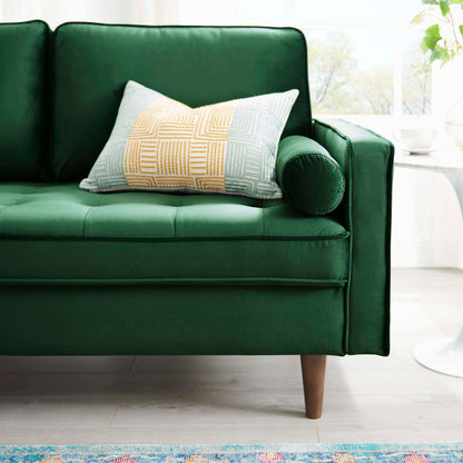Valour Performance Velvet Loveseat, Velvet, Green, 18968