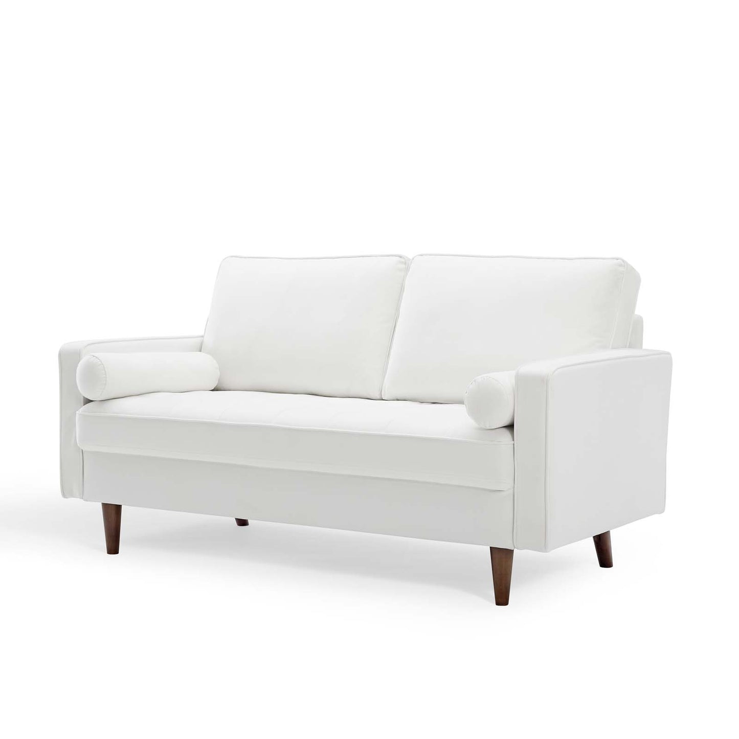 Valour Performance Velvet Loveseat, Velvet, White, 18974