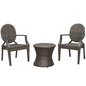 Casper 3 Piece Outdoor Patio Set, Rattan, Wicker, Brown, 18992