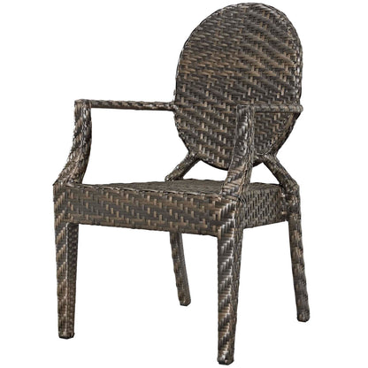 Casper 3 Piece Outdoor Patio Set, Rattan, Wicker, Brown, 18992