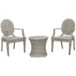 Casper 3 Piece Outdoor Patio Set, Rattan, Wicker, Light Grey Gray, 18993