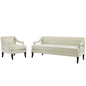 Concur Living Room Set Performance Velvet Set of 2, Velvet, Ivory White, 19032