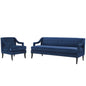 Concur Living Room Set Performance Velvet Set of 2, Velvet, Blue Navy, 19033
