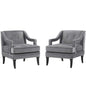 Concur Living Room Set Performance Velvet Set of 2, Velvet, Grey Gray, 19042